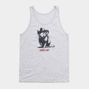 Giddy Up Cute Cowboy Rat Tank Top